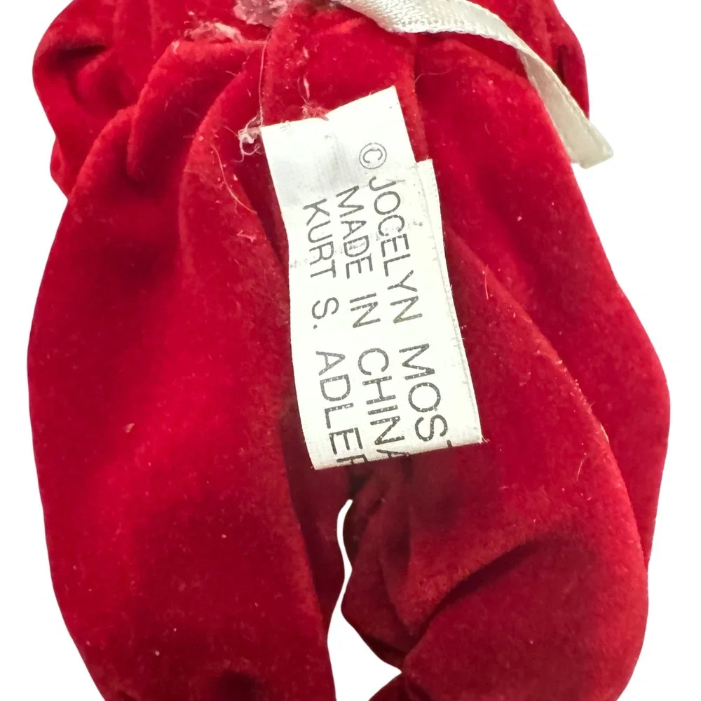 Vintage Christmas Dolls Pair‎ Red Velvet Outfit Ball Train Kurt S Adler  5